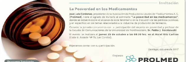 Seminario «La posverdad en los medicamentos» 26.10.2017